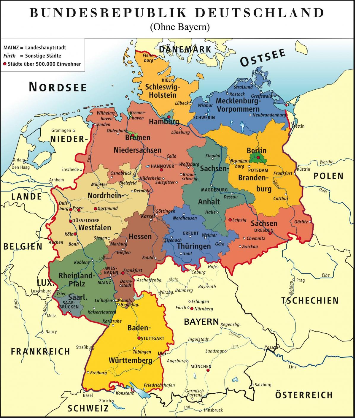 bayernミュンヘンの地図