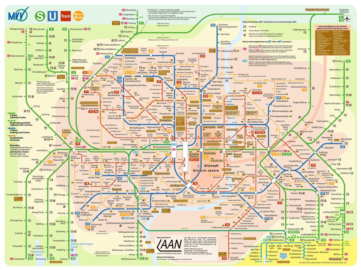 輸送ミュンヘンの地図
