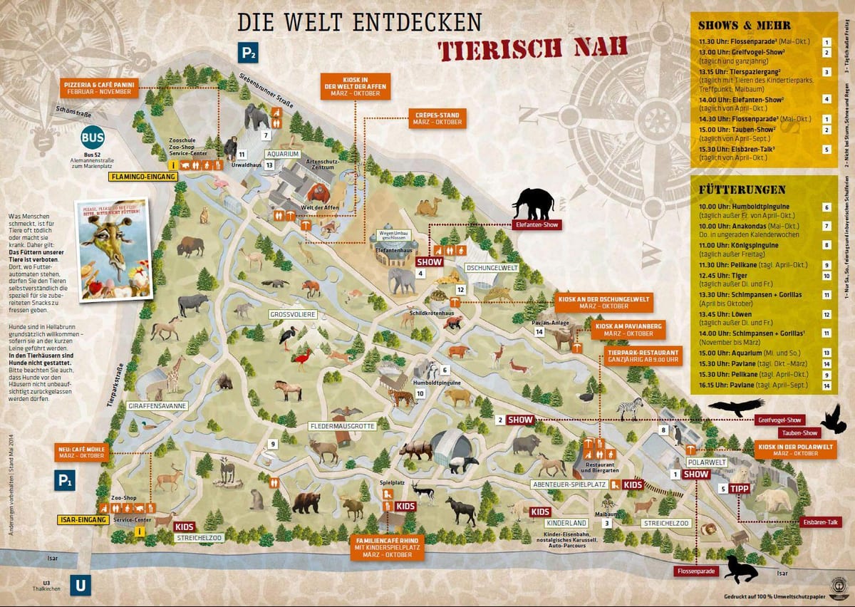 地図のミュンヘン動物園