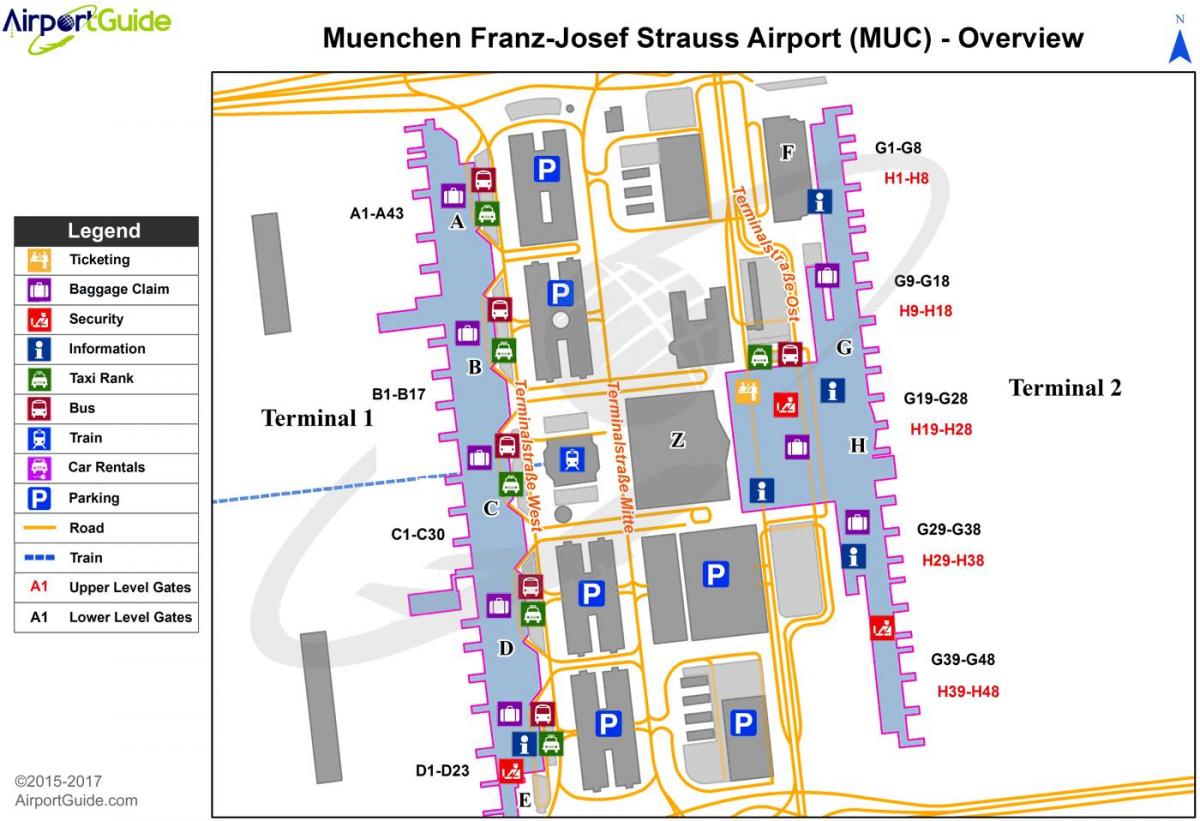 ミュンヘン国際空港地図