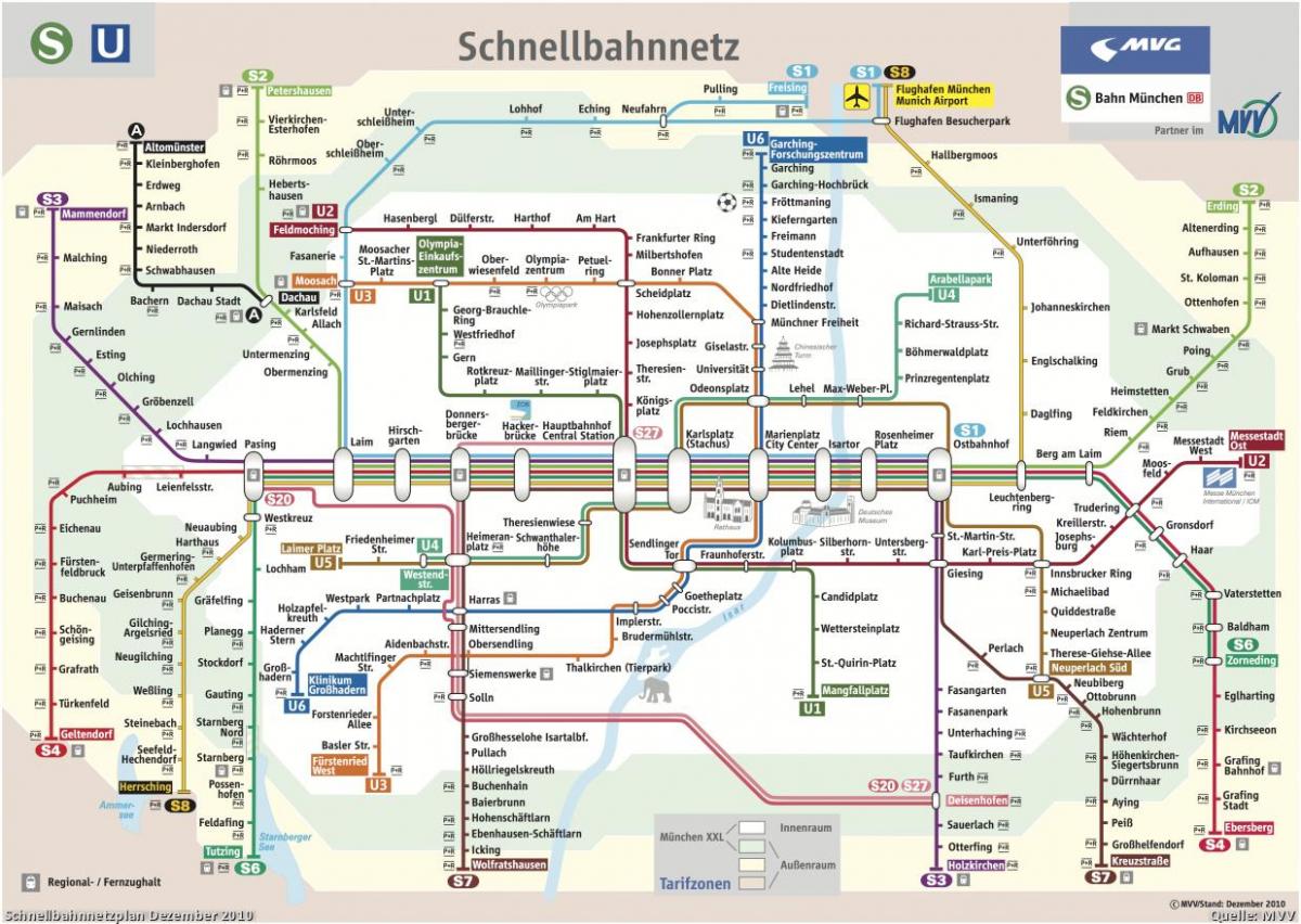 ミュンヘンmvg地図