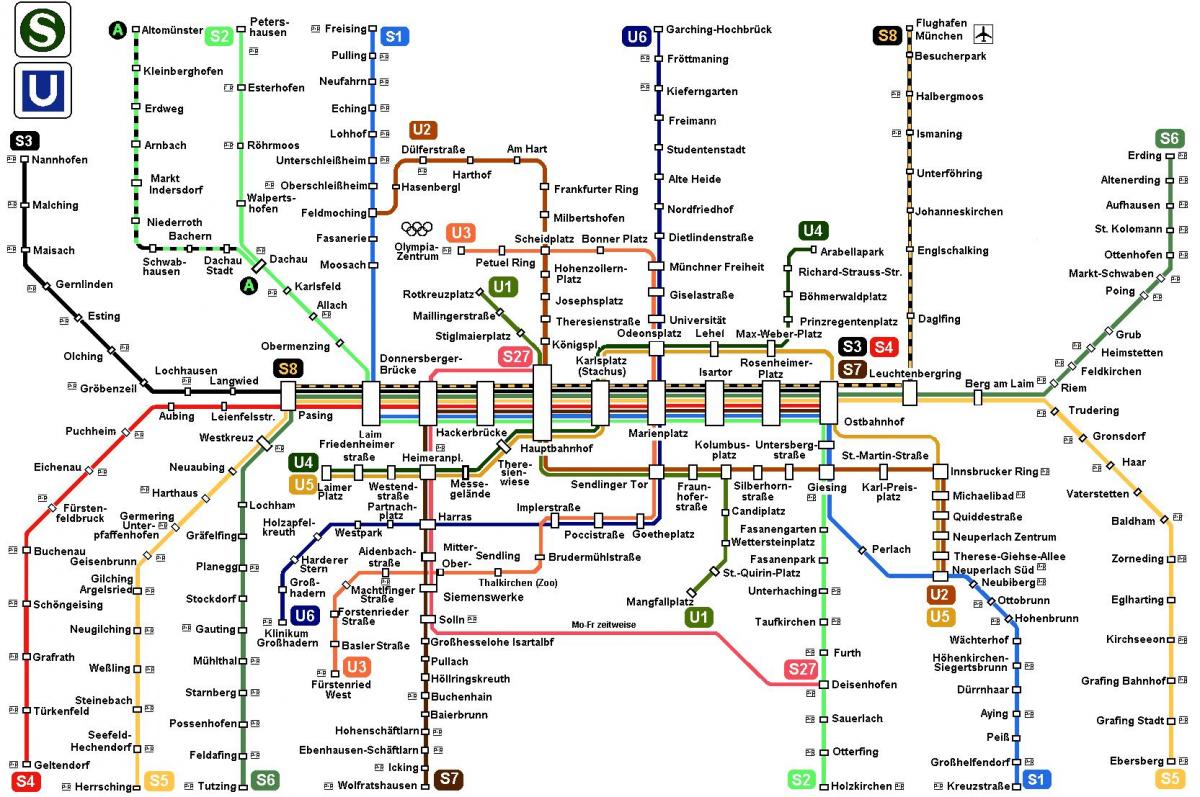ミュンヘンs8電車地図