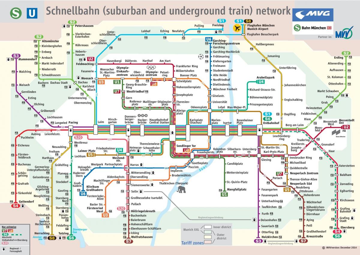 ミュンヘンs電車地図