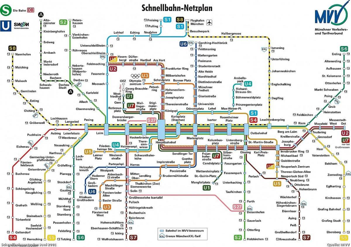 チューブミュンヘンの地図