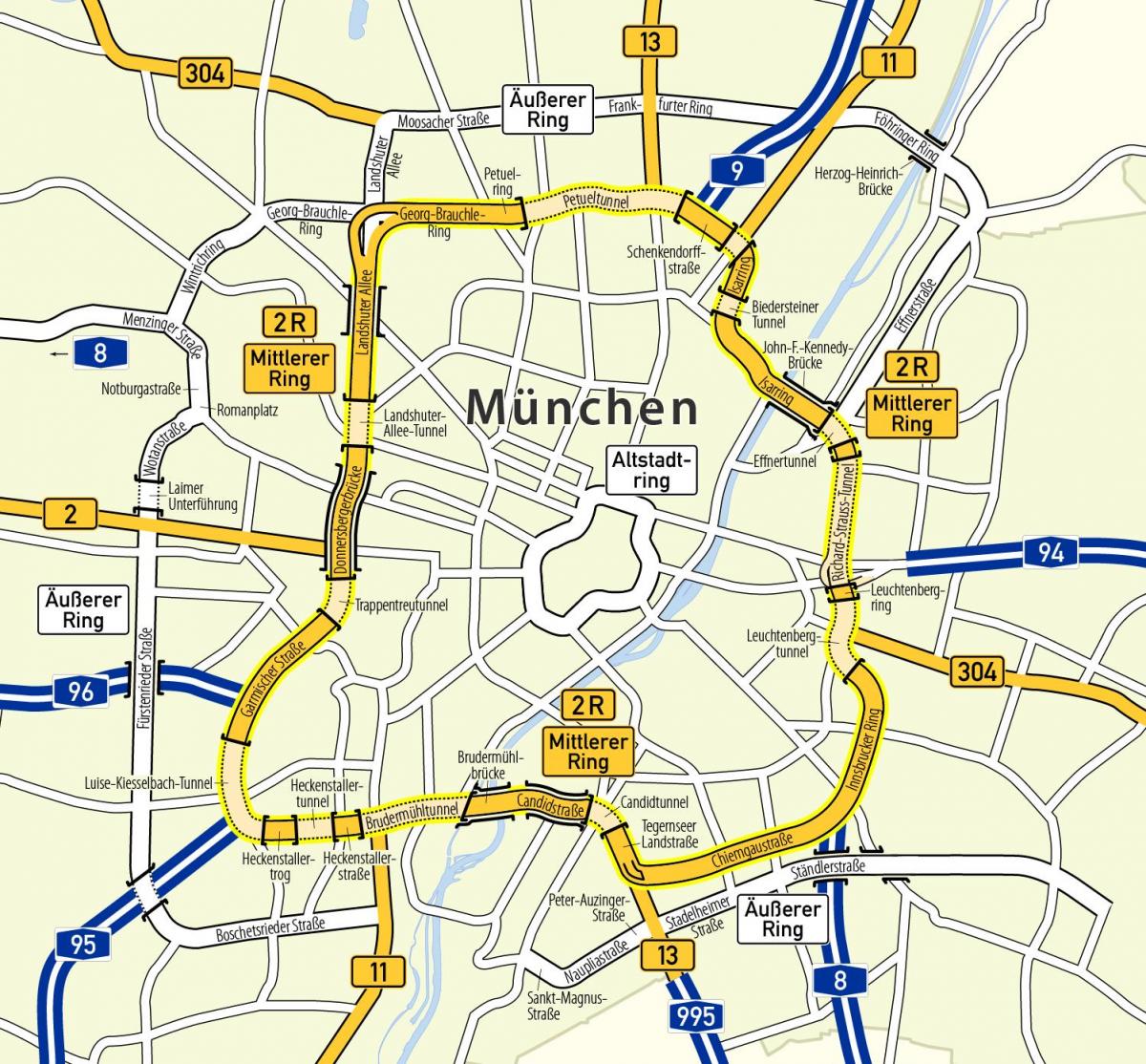 ミュンヘンリングの地図