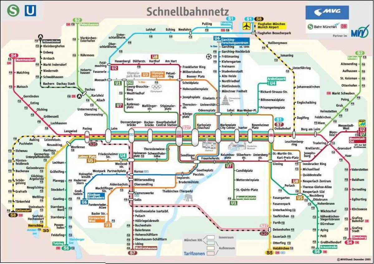 ミュンヘンメトロ地図