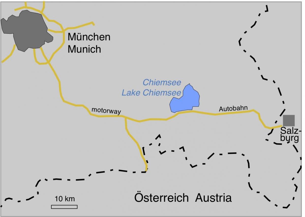 地図ofmunich湖 