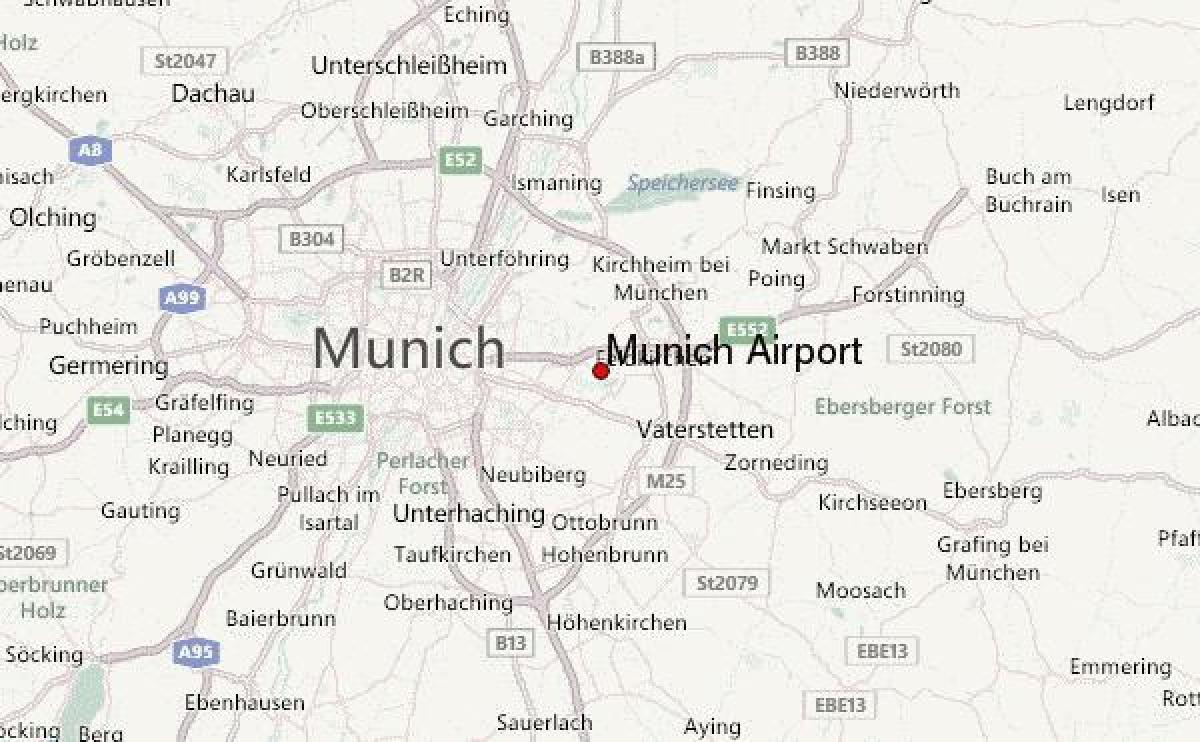地図のミュンヘンおよび周辺地域
