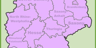 地図のミュンヘンの位置