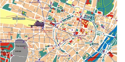 地図のミュンヘンのナイトライフ