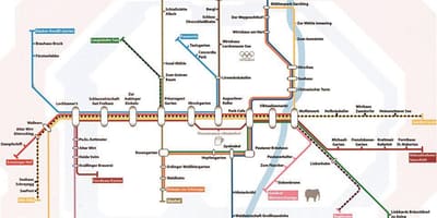 地図のミュンヘンのビール園