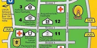 地図のミュンヘンのビール 