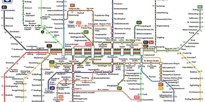 地下鉄図ミュンヘンドイツ