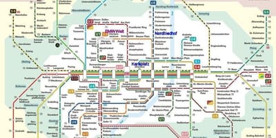 ミュンヘンツの地図