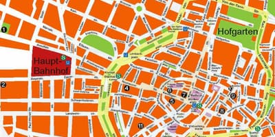 地図のミュンヘンのビヤホール