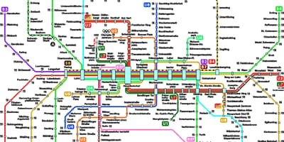 地図のミュンヘンメトロ