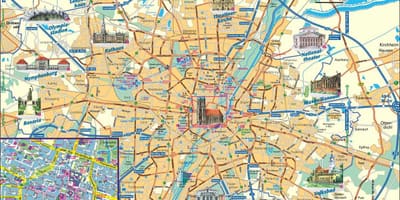市内地図のミュンヘンドイツ
