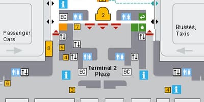 地図のミュンヘン空港に到着