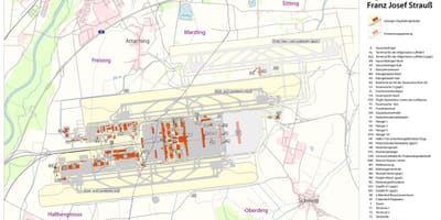 ミュンヘン空港ターミナルビルの地図