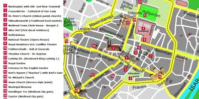 ミュンヘン旅行地図