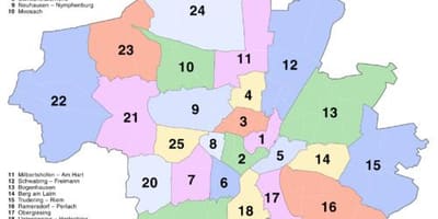 ミュンヘンの地図