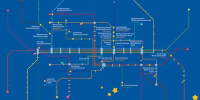 地図のミュンヘン-クリスマス市場
