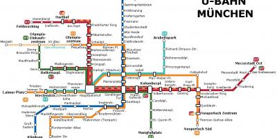 Ubahnミュンヘンの地図