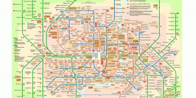 ミュンヘンの公共交通機関の地図