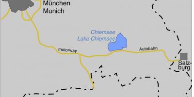 地図ofmunich湖 